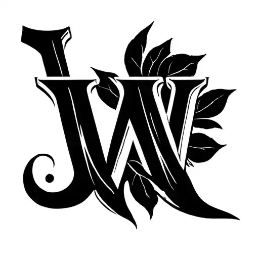 Minimalistic Combination Of Letter J And W