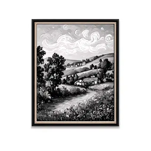 Van Gogh Landscape From Saint Remy With Frame