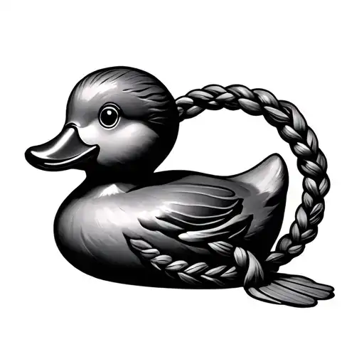 Rubber Duck With French Braids