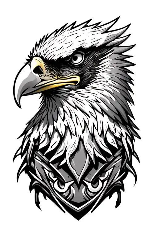 Motorcycle Body With Eagle Head Surrounded