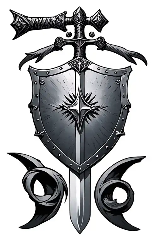 Templar Shield And A Sword