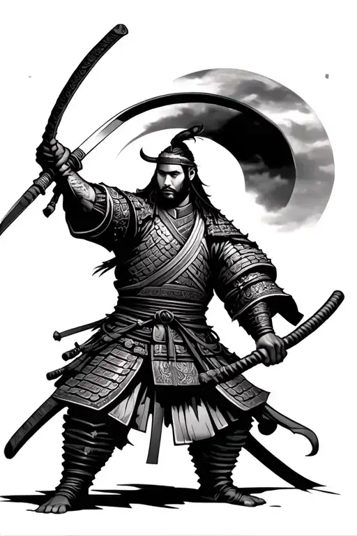 Samurai Warrior Holding Sword