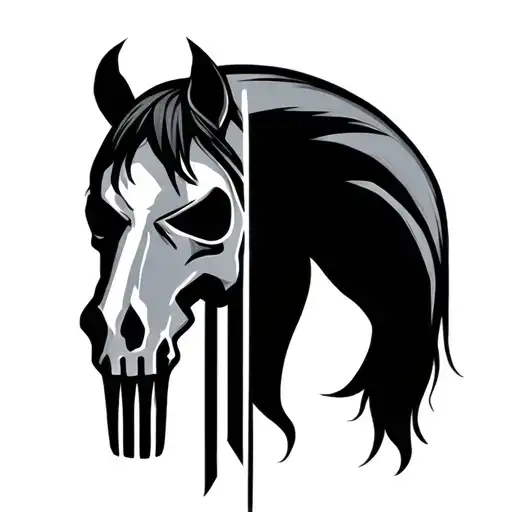 Half Horse Half Punisher Logo