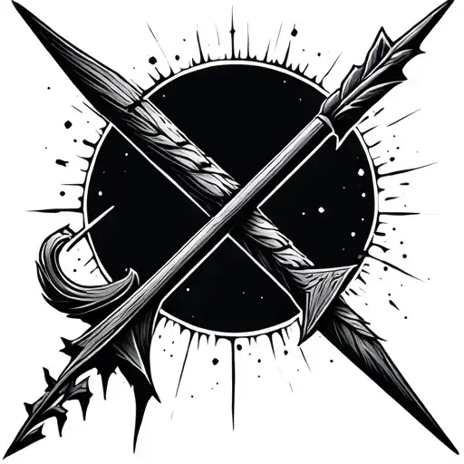 Broken Bow And Arrow Design