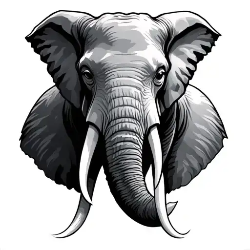 Number 7 And Elephant Head