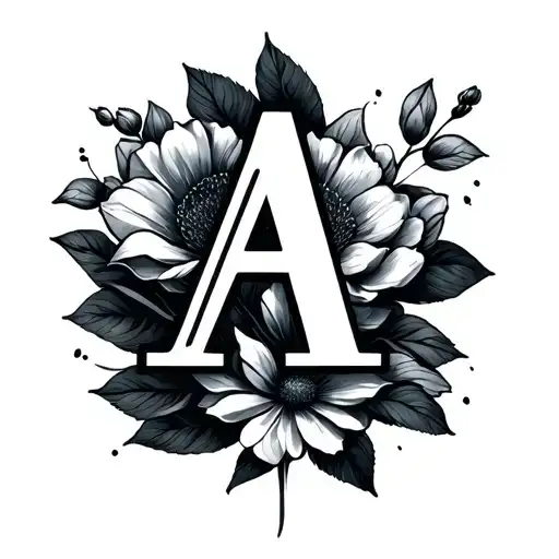 Letter A Minimalist Tattoo Shows Love