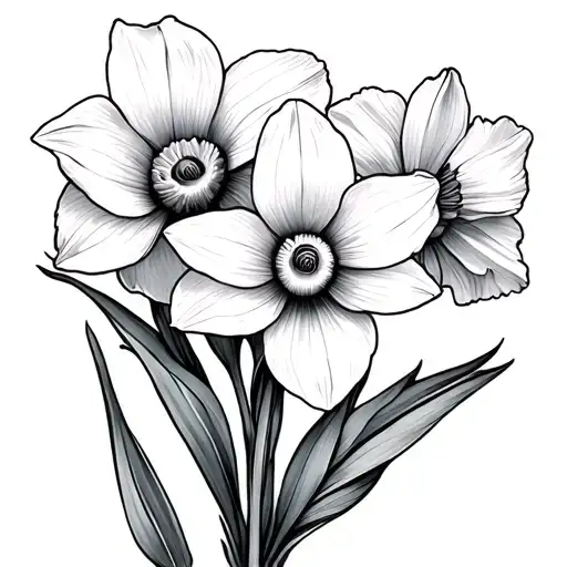 Daffodil And Poppy Flowers