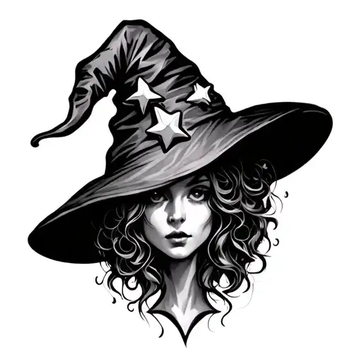 Stars Forming The Shape Of A Witch Hat