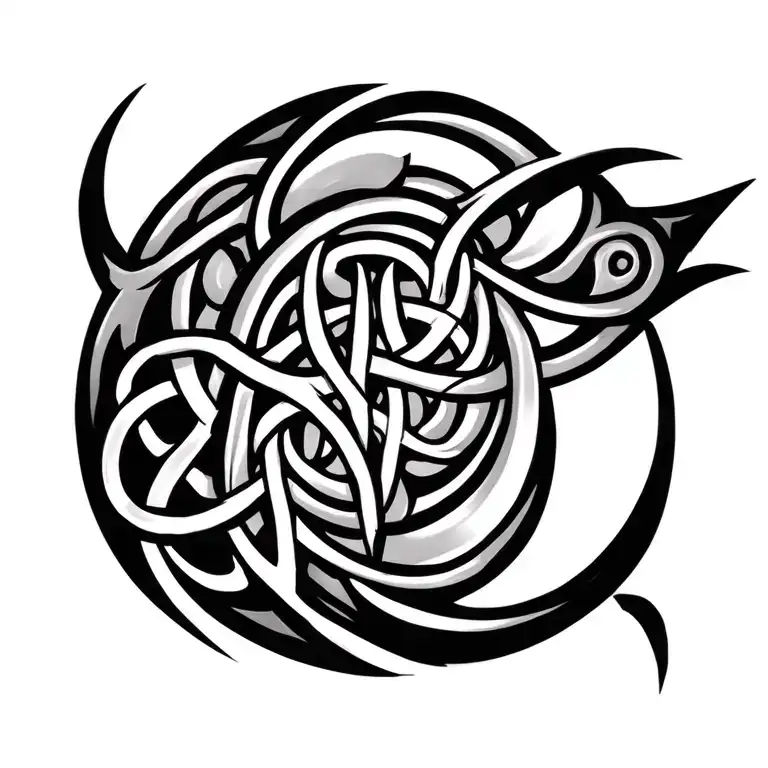 Norse Celtic Knots Tribal Black