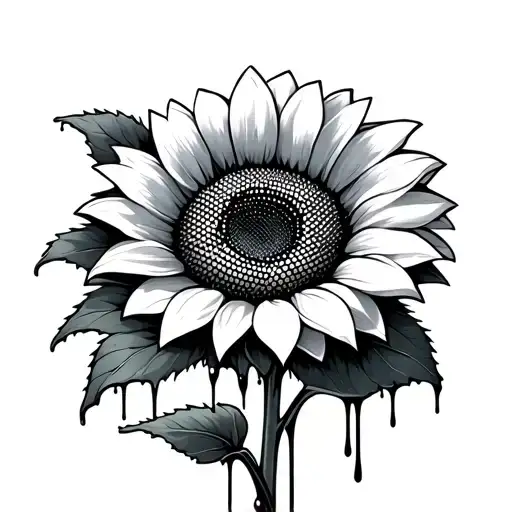 Sunflower With Honeycomb Dripping