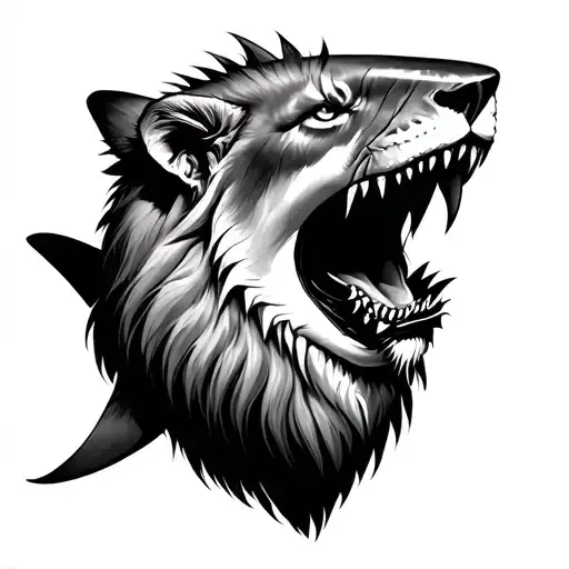 Lion And Shark Realistic