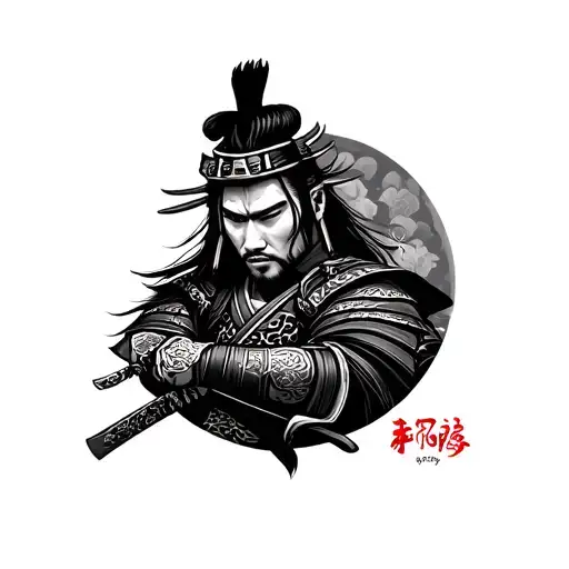 Full Arm Sleeve Featuring Samurai Culture