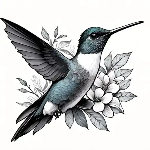 Pura Vida And Hummingbird Hovering