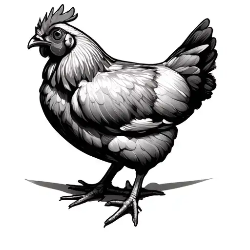 Chicken Crossing Its Legs