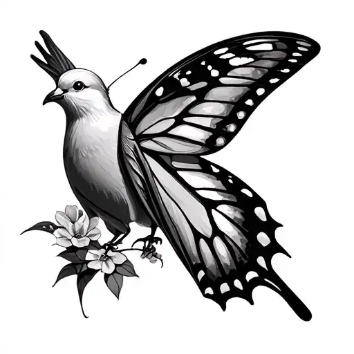 Dove And Butterfly