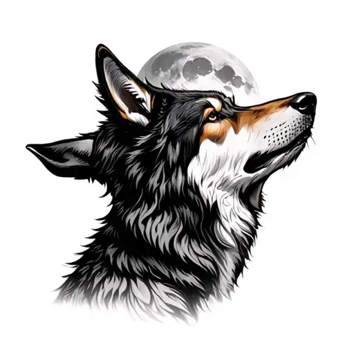 Wolf Howling At The Moon