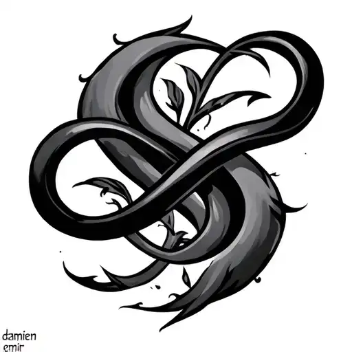 The Name Damien Emir In An Infinity Symbol Intertwined