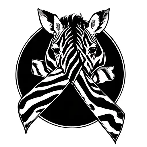 Strength Through Suffering On Forearm Tattoo With Zebra Stripped Ribbon