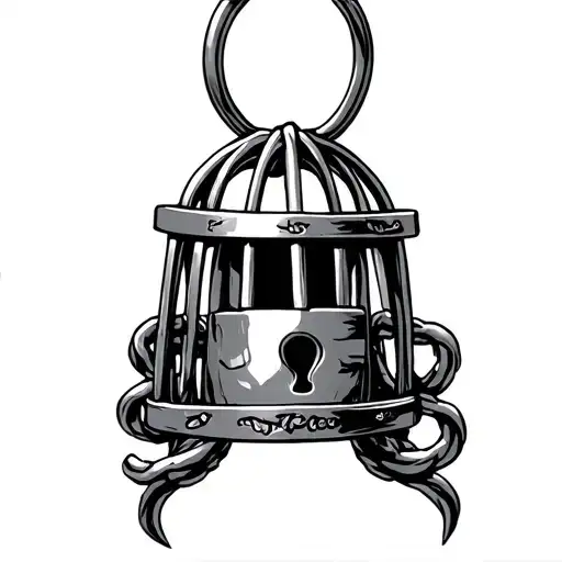 Locked In Male Chastity Cage