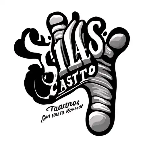 The Name Silas Castro With A Footprint