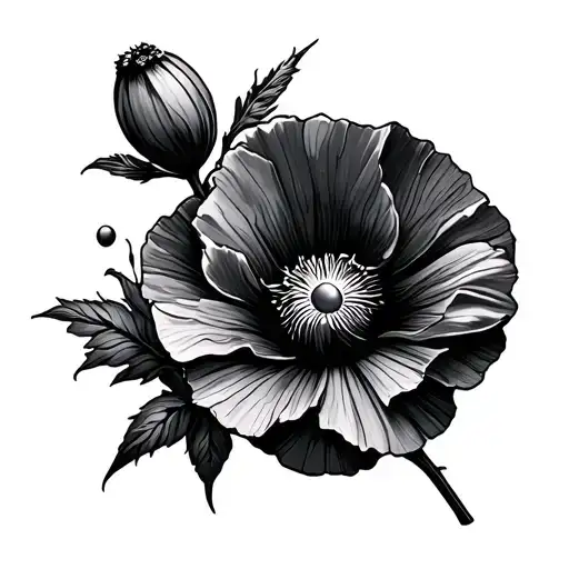 Virgo Star And Poppy Flower