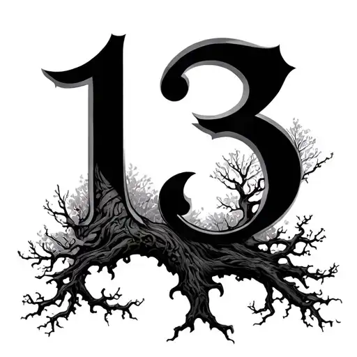 Gothic Tree With Discrete Number 13