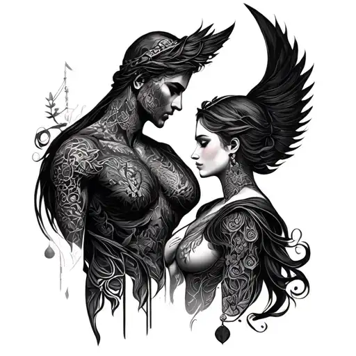 Acorpio And Libra Couple Design