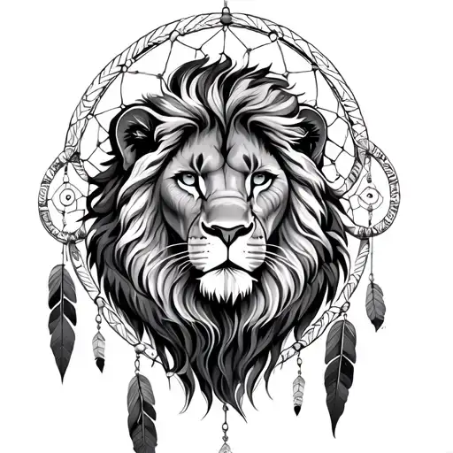 Lion With Spiritual Dreamcatcher