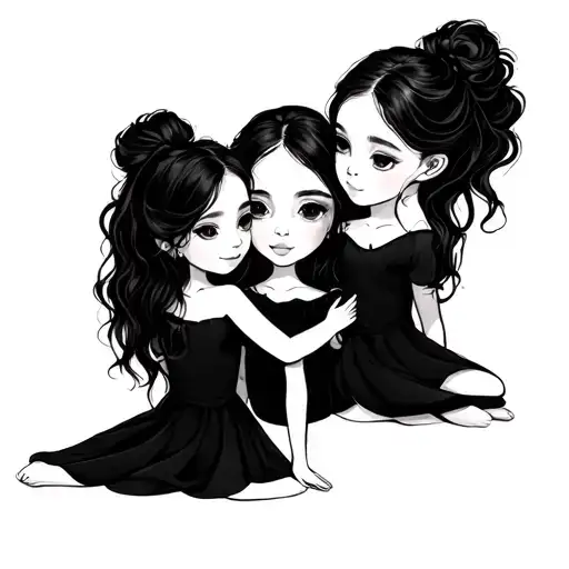 Mother And 2 Daughters