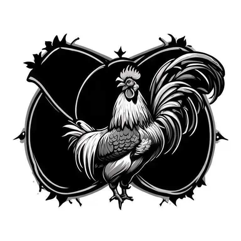 Agressive Rooster