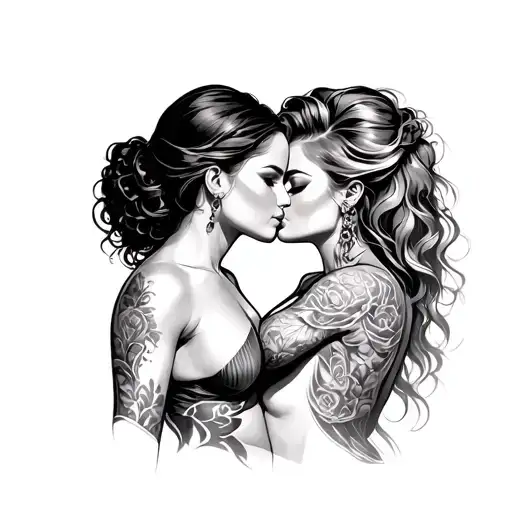 Sexy Couple Kissing Each Other