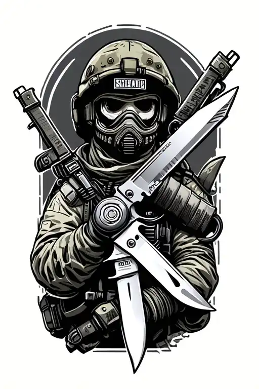 Army Jumpmaster Knife Surrounded