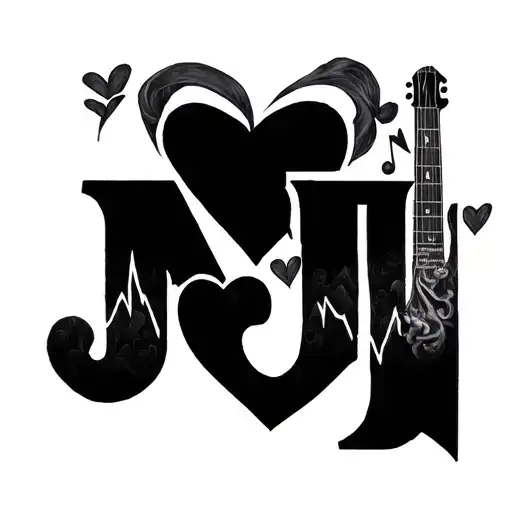 Mj Alphabet With Heart Beats