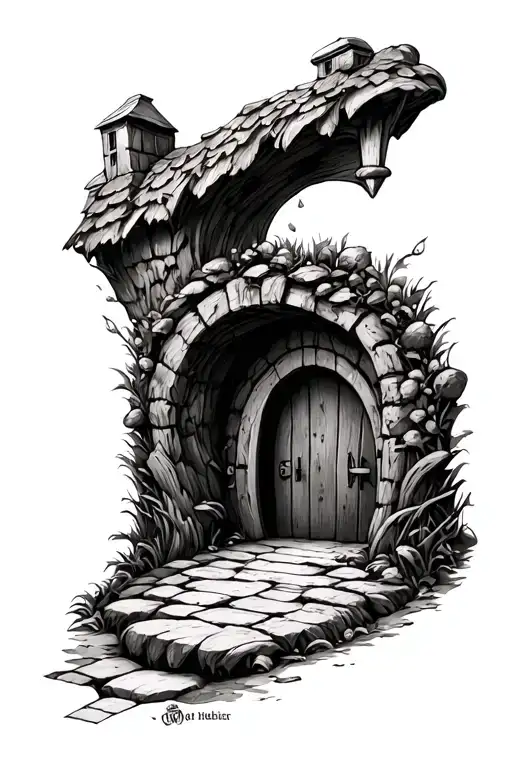 The Hobbit Hole Entrance