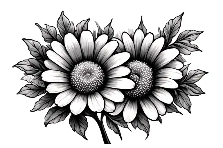 Daisy And Sweet Pea Flowers