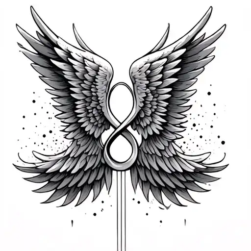 Infinity Symbol With Angel Wings