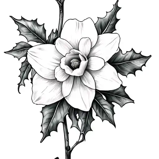 Daffodil And Holly