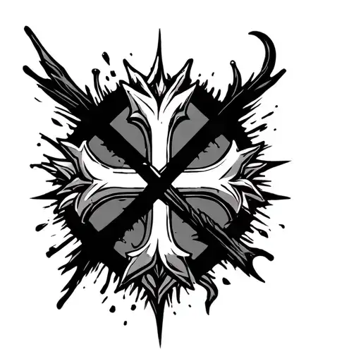 Jerusalem Cross Tattoo Design