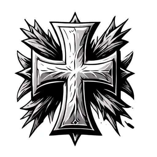 Jerusalem Cross Tattoo Design
