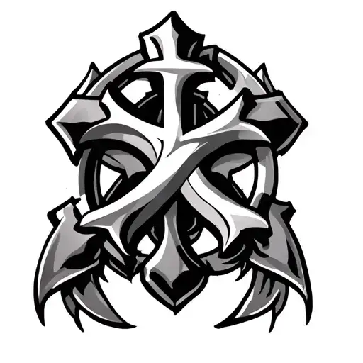 Jerusalem Cross Tattoo Design