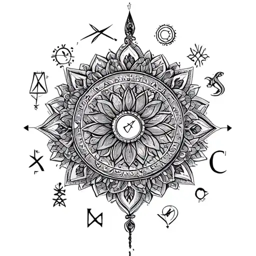 Mandala And Libra Zodiac Sign