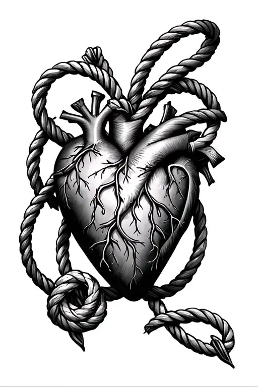 Celtic Heart With A Noose Around It