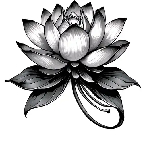 Lotus Flower With A Turbo In The Middle