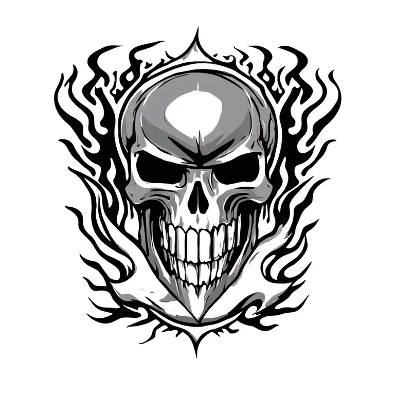 Harley Symbol With Flames