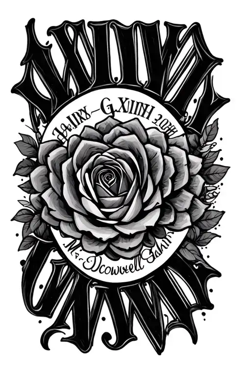 My Parents Birthdays In Roman Numerals With Mcdowell-gahr In Cursive