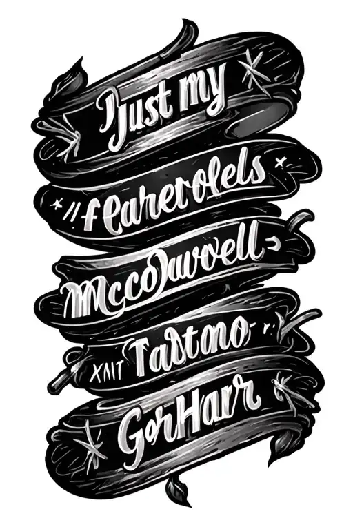 Just My Parents Birthdays In Roman Numerals With Mcdowell-gahr In Cursive Just The Words