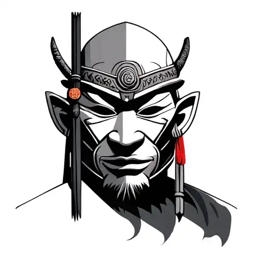 Samurai Monk Mask Merged