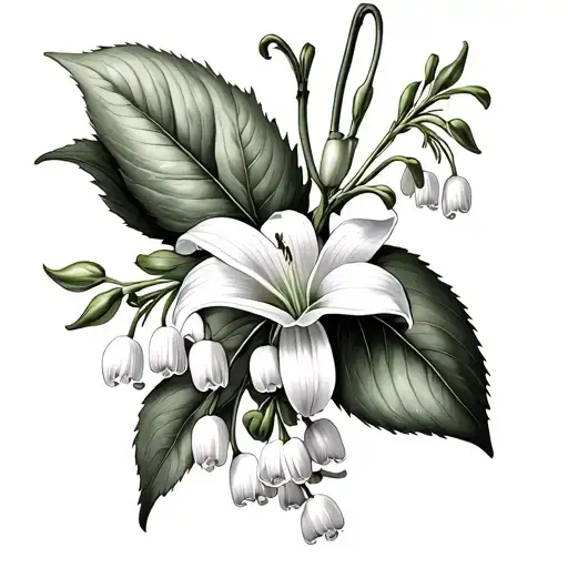 Lily Of The Valley And Hawthorn