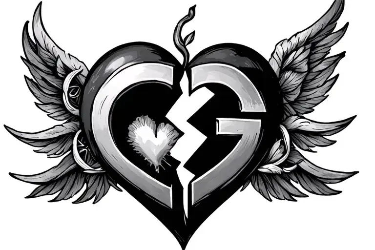 A Broken Heart Inside Of A G Incorporated In Homage