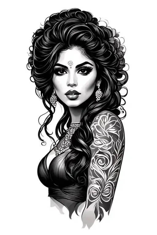 Chicano Woman 777 Intertwined